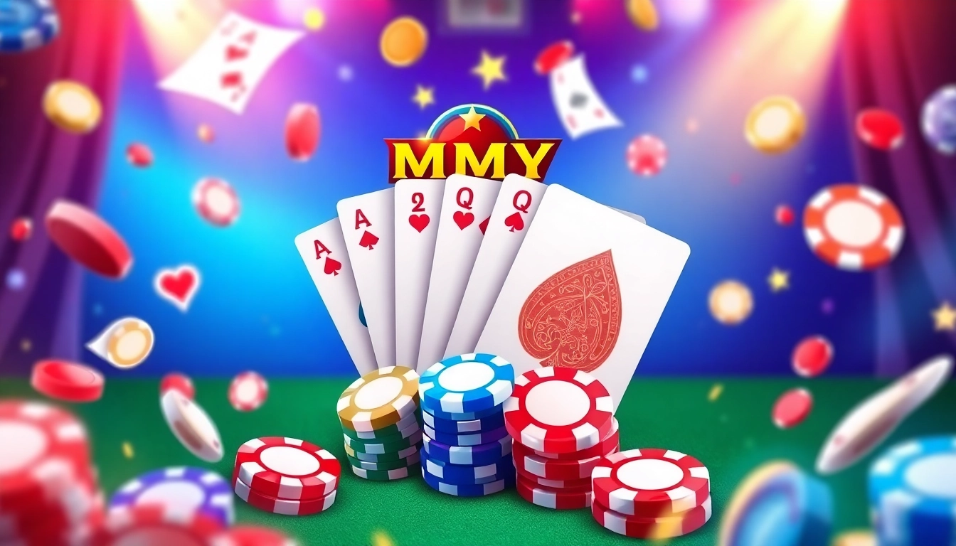 Play rummy wealth with vibrant cards and chips, showcasing excitement and winnings.