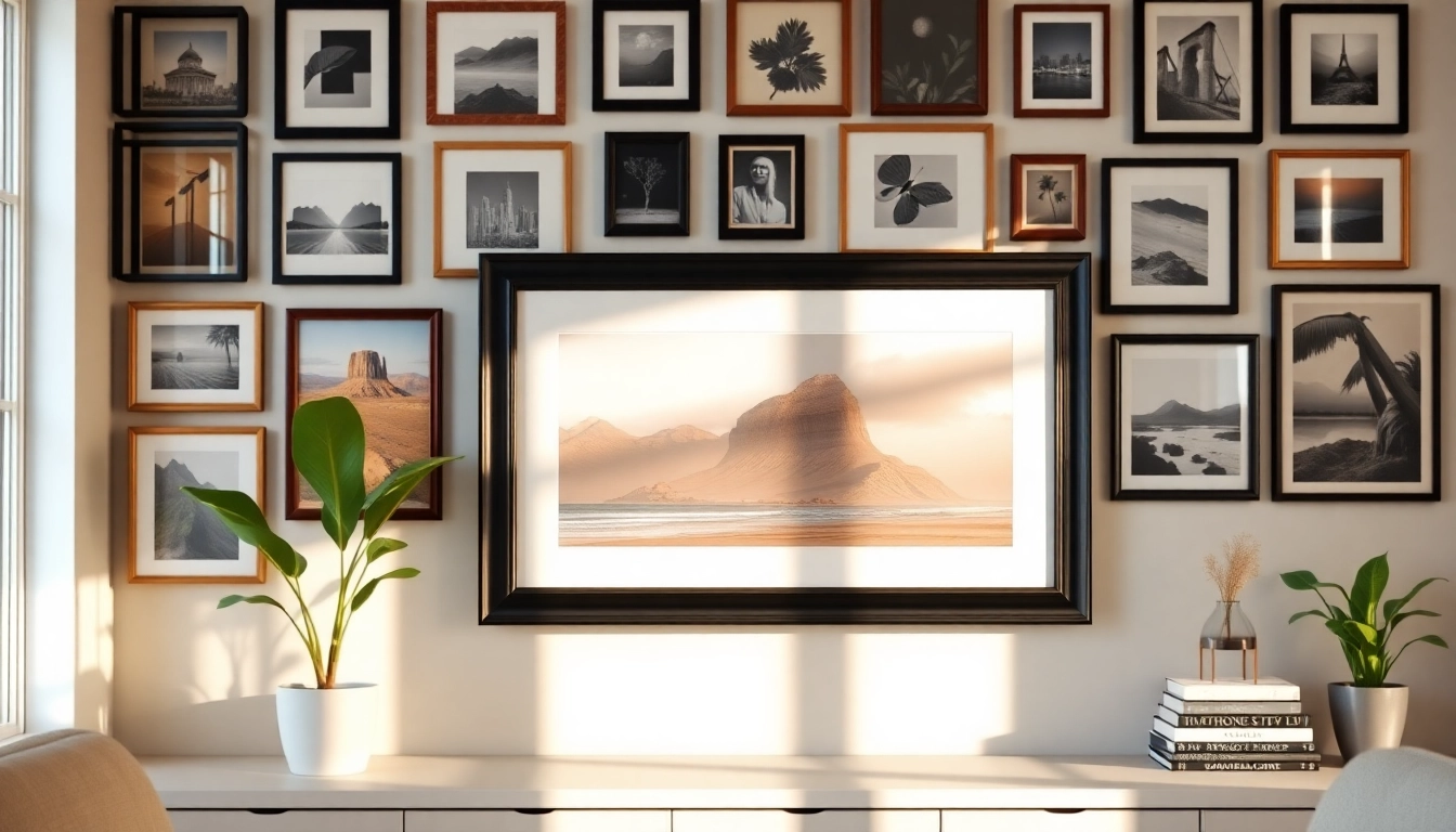 Display a stunning 20x30 frame showcasing artwork in a cozy home setting.