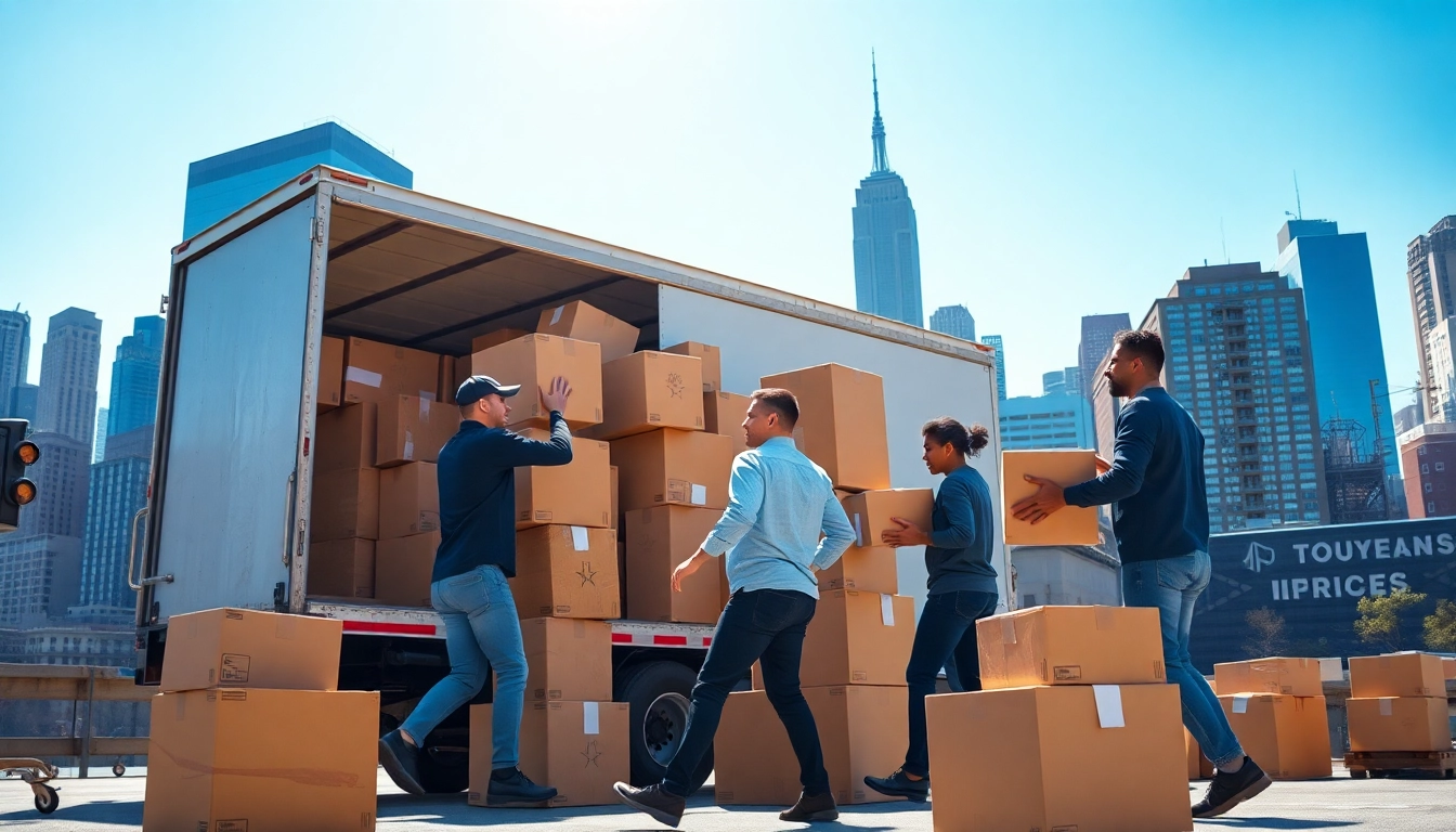 Find affordable Cheap movers nyc efficiently handling a move amidst the city skyline.