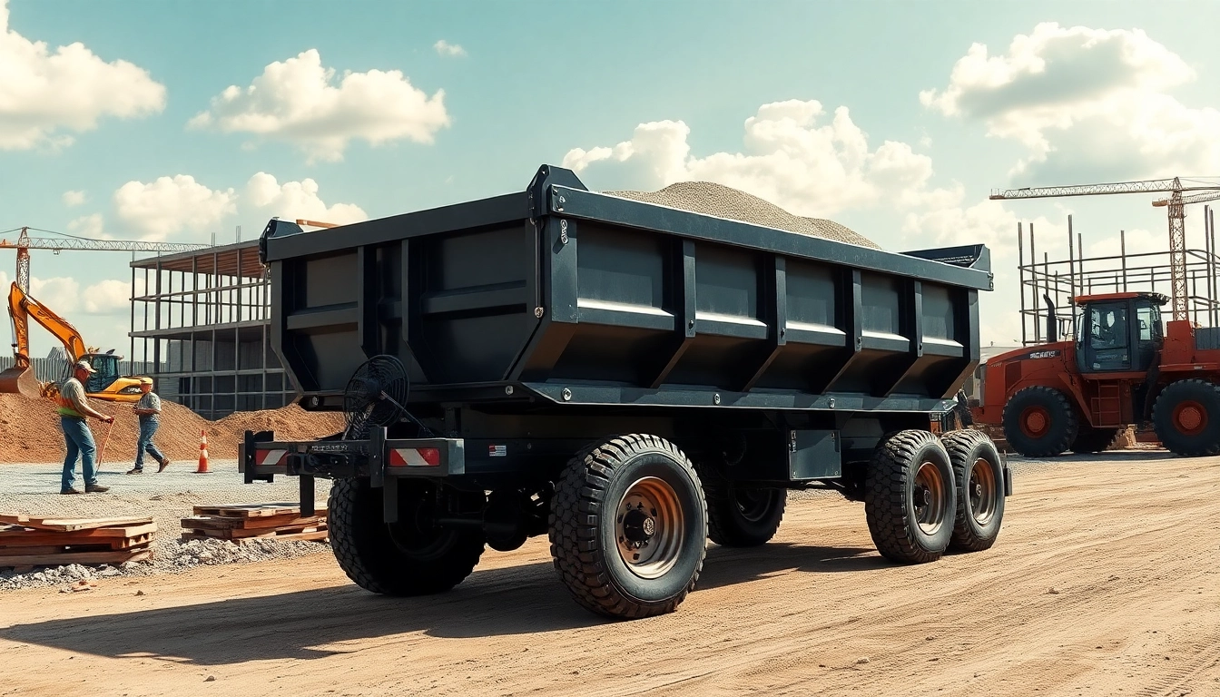 Showcase hydraulic dump trailers for sale with rugged design and construction setting.