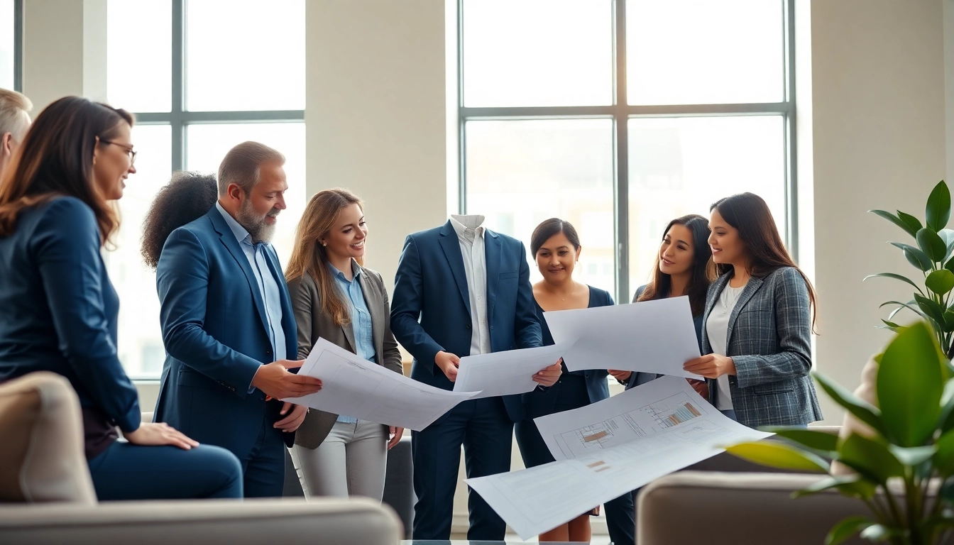 Engaged team in effective Condo management discussion in a bright, modern office.