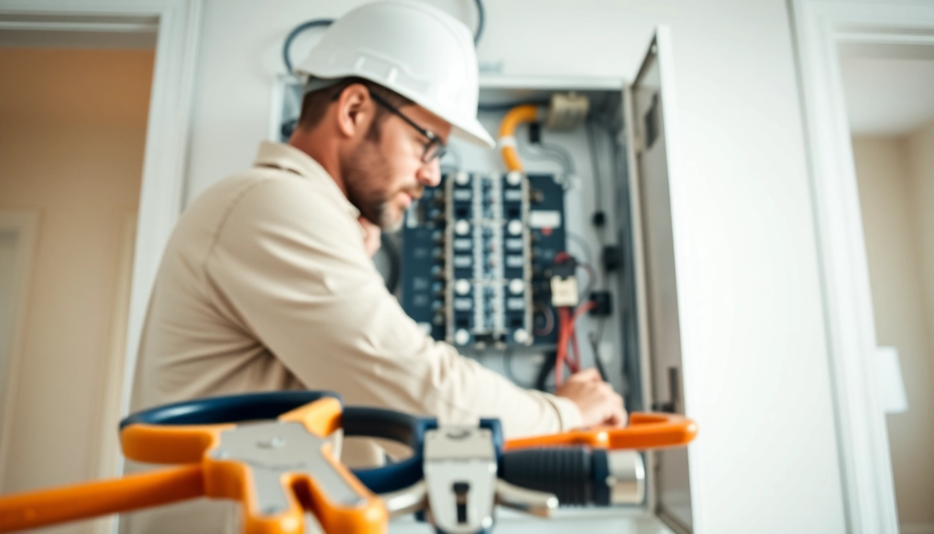 Expert Electrical Contractor Clearwater servicing a residential electrical panel for reliable repairs.