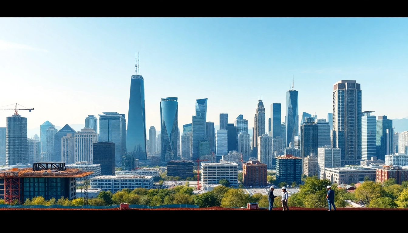 Showcasing international real estate development with diverse architecture and active construction.