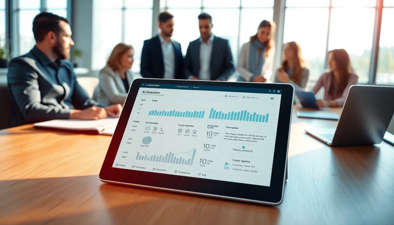 Analyze text with ai detection tool in a modern office setting showcasing professionalism.