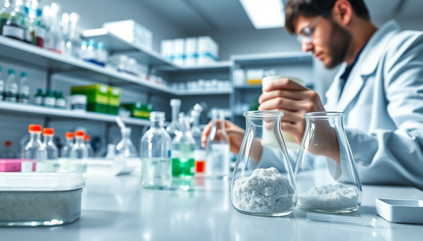 Analyze cellulose ether samples in a professional laboratory with vibrant lighting.