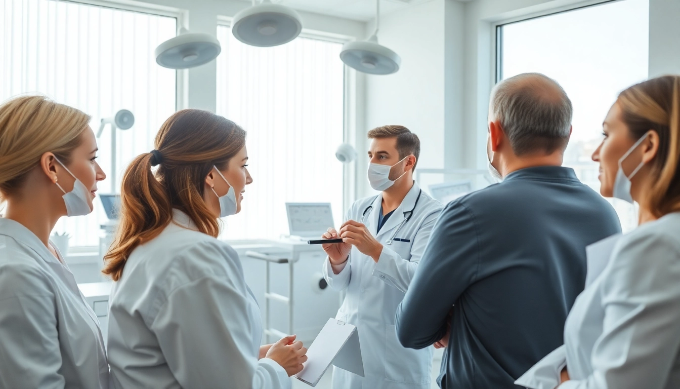 In der Schönheitschirurgie Braunschweig beraten erfahrene Chirurgen Patienten in einem modern gestalteten Raum.