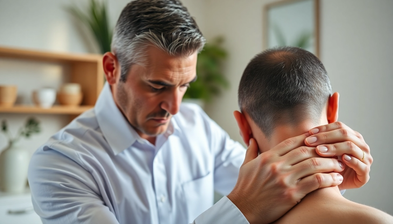 Chiropractor adjusting a patient's spine in a calm clinic environment for optimal care.