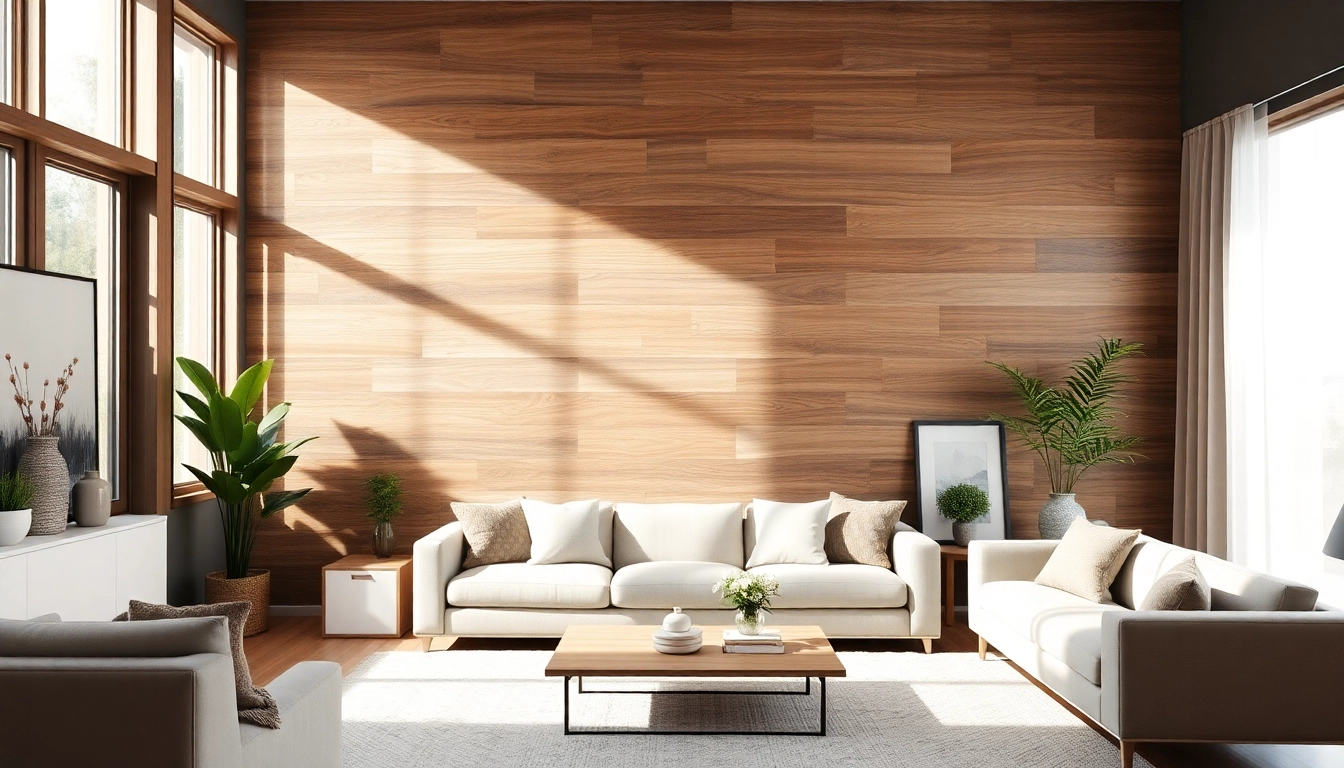 Enhance your space with a peel and stick wood wall for a stylish and cozy look.
