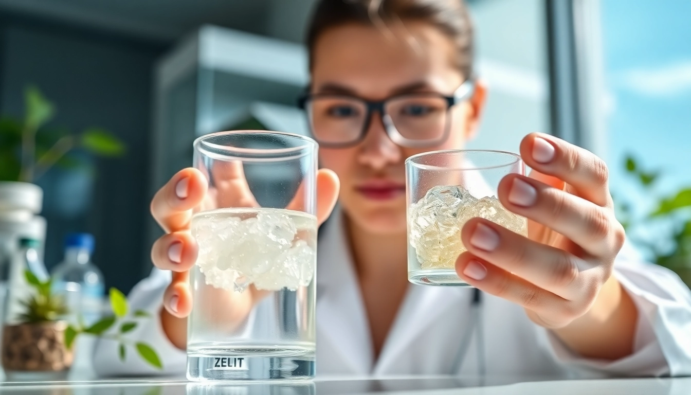 Ocenianie prób zeolit medyczny w laboratorium, ukazując jego korzyści zdrowotne.