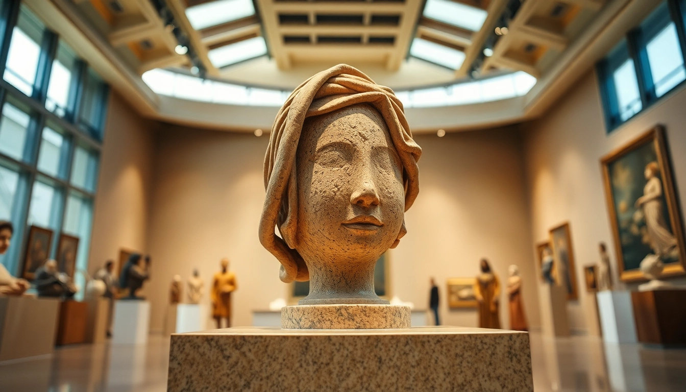 Admire a captivating sculpture from Jerusalem Art Museum set in a bright, inviting interior.