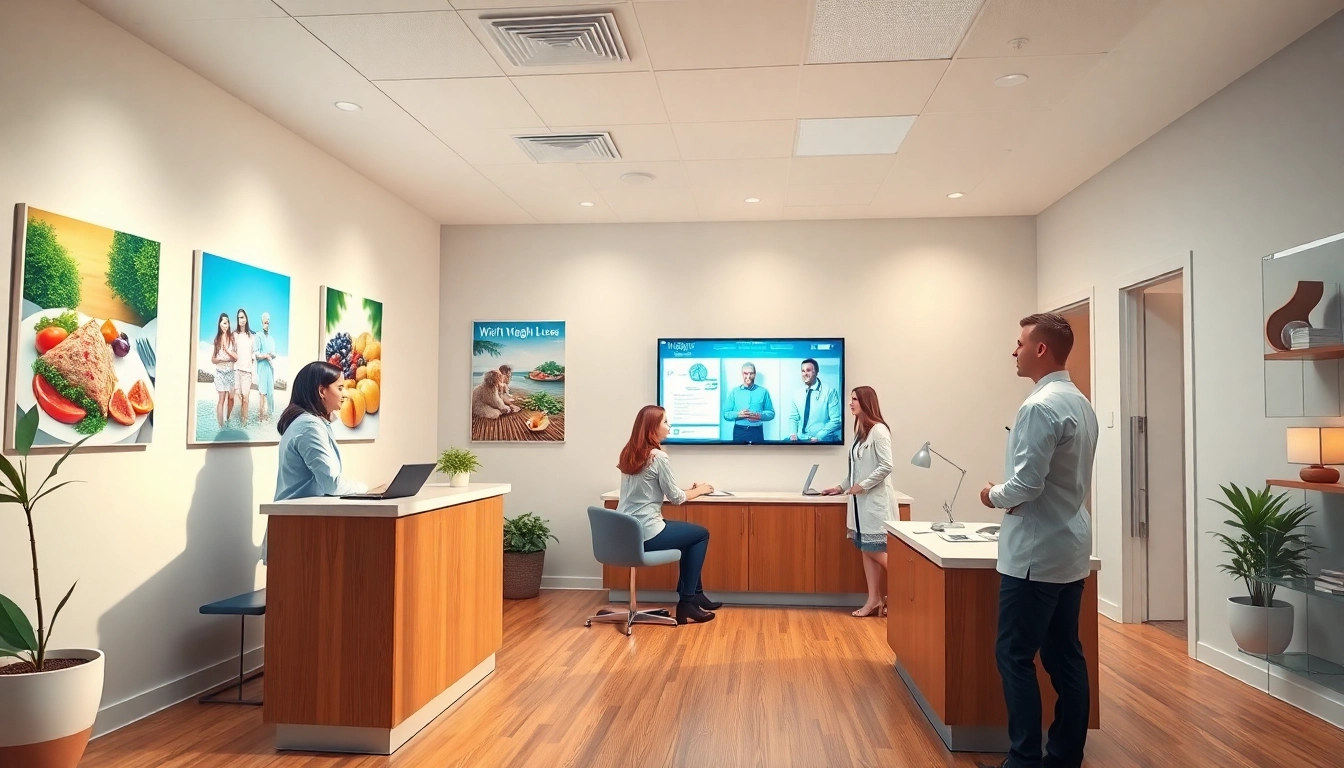 Consultation at a weight loss clinic las vegas showcasing healthcare professionals assisting patients.