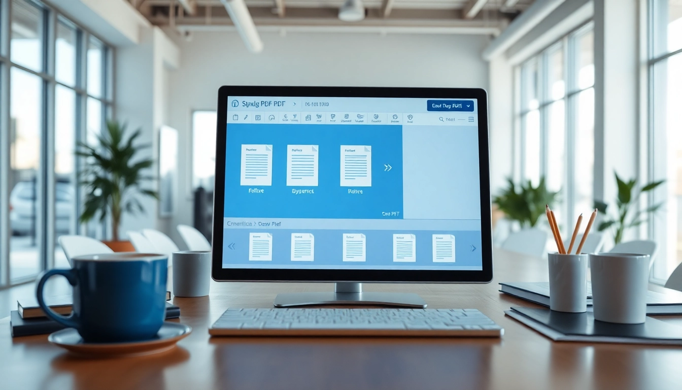 Combine PDF files seamlessly in a digital workspace with a user-friendly interface.