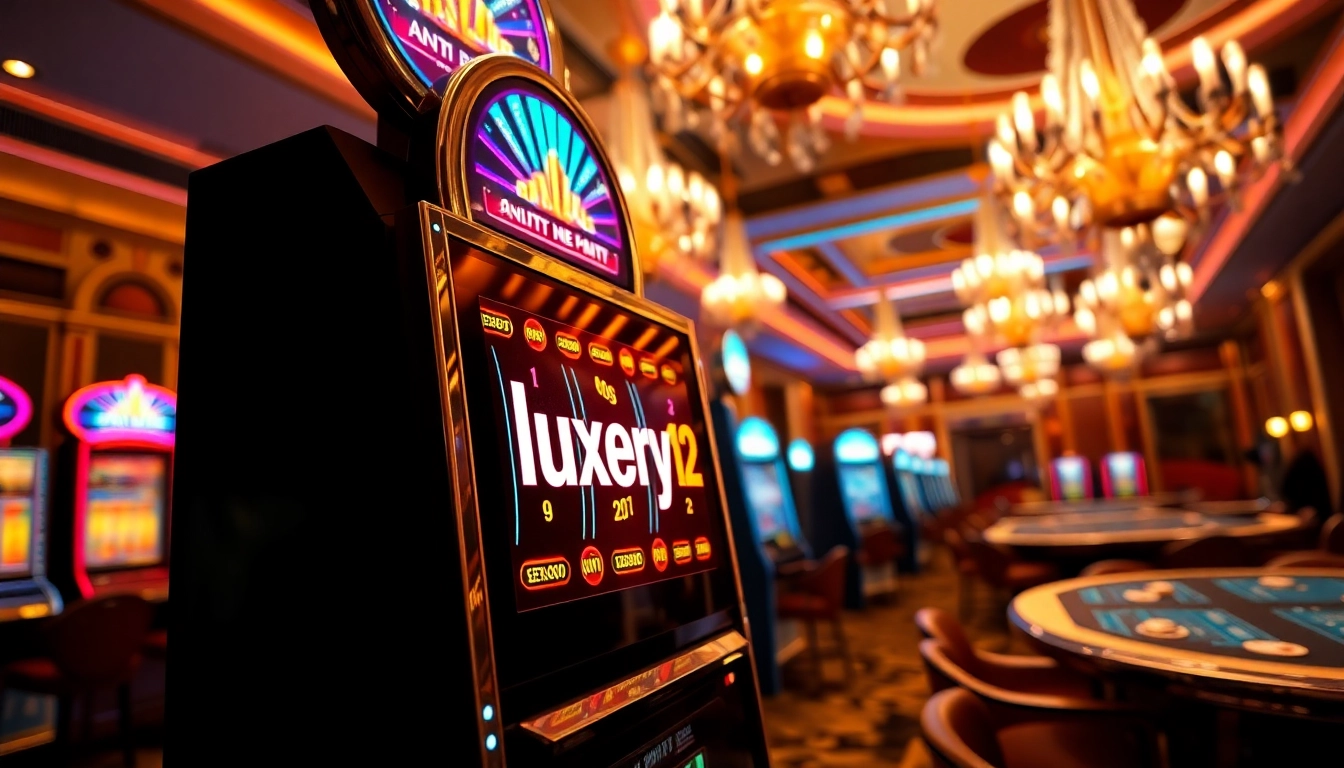 Gana con luxury12 en una emocionante máquina tragamonedas en un casino elegante.