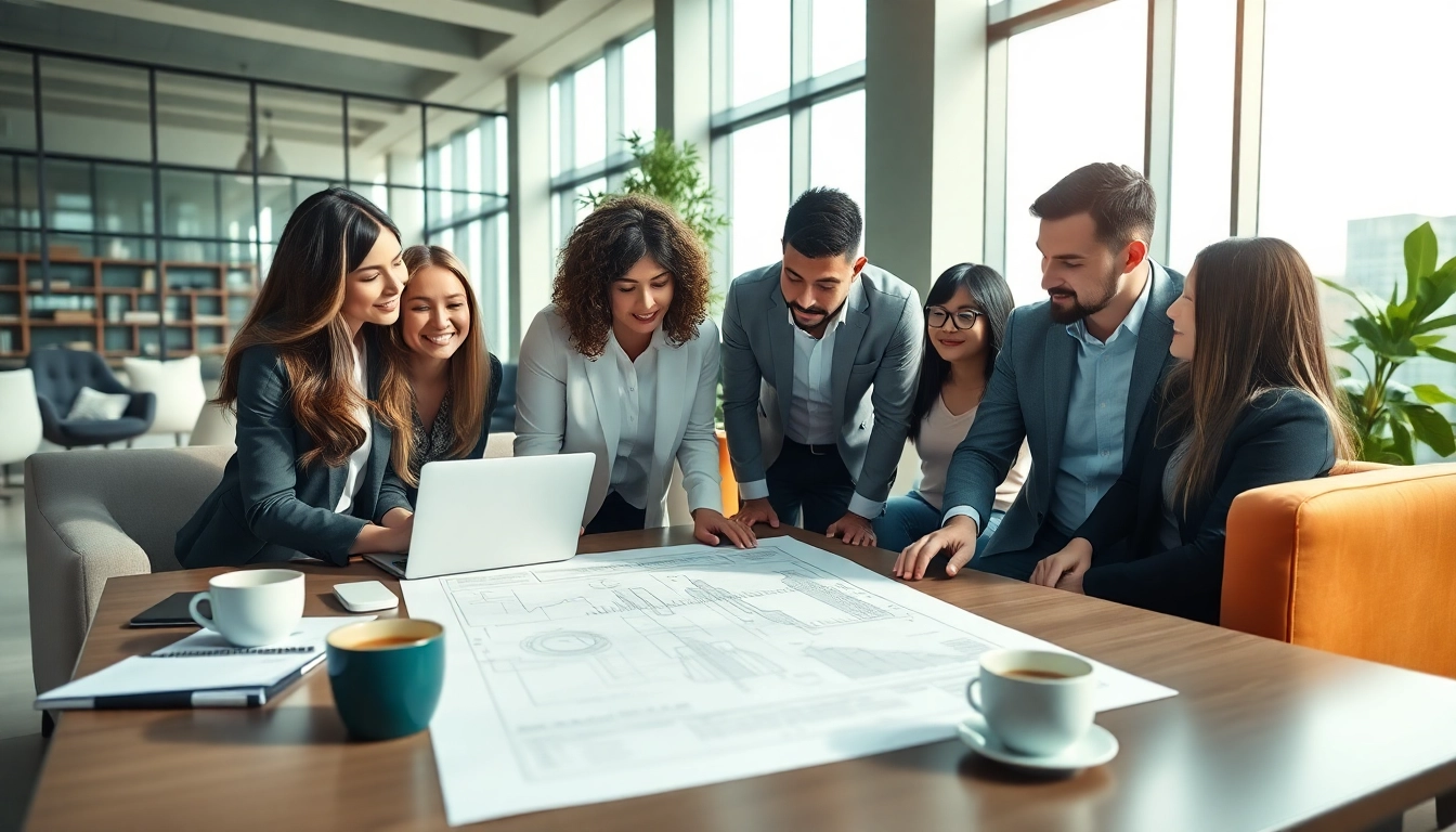 Analyze a business plan with a collaborative team in a professional setting.