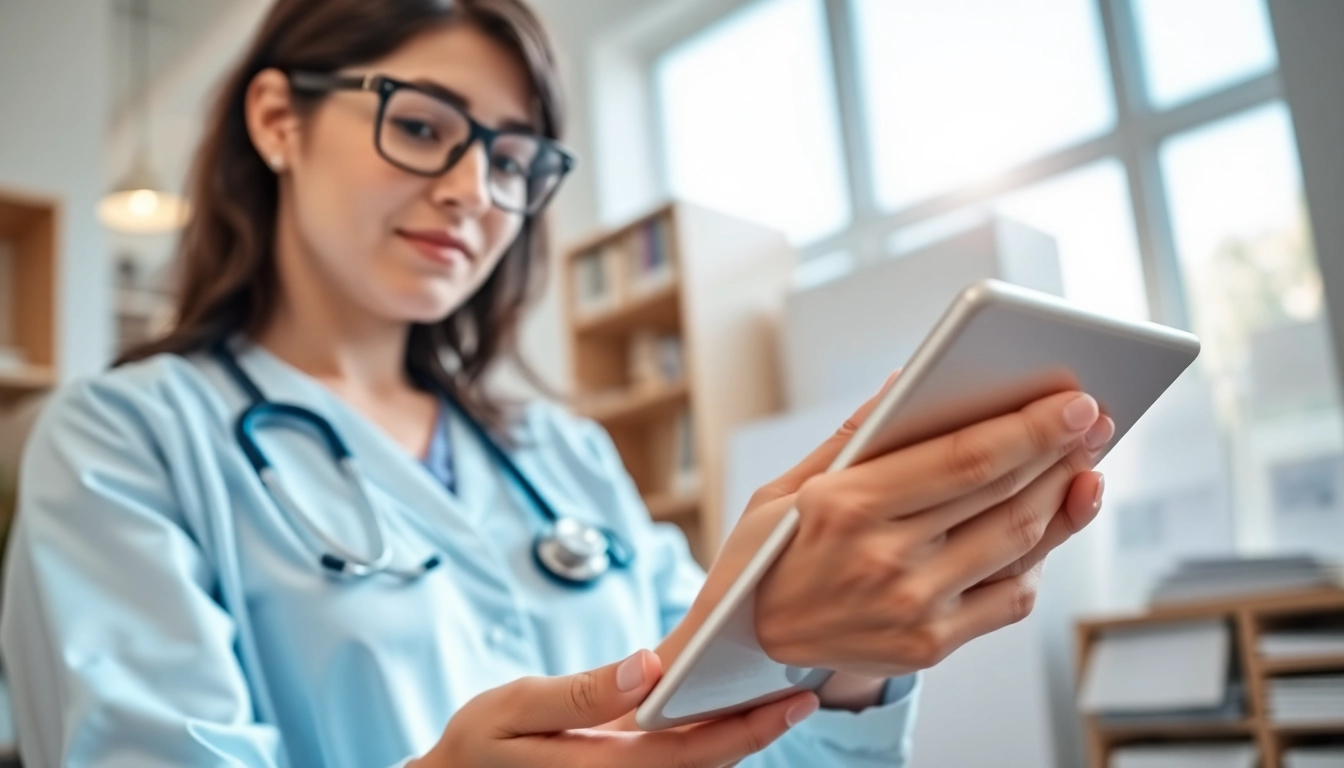 Evaluate best eprescribing software while reviewing patient data in a modern clinic.