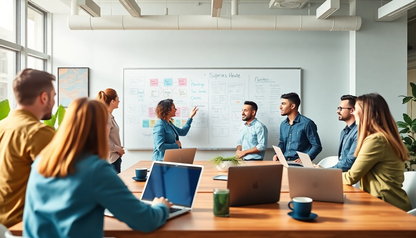 WordPress agencies collaborating in a modern office to enhance digital solutions.